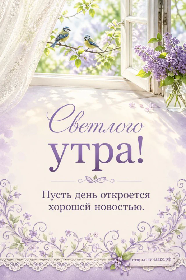 Розовая керамическая чашка горячего кофе на подоконнике рядом с бумажными цветами, лёгкой шторкой и письмом с надписью — вариант 2