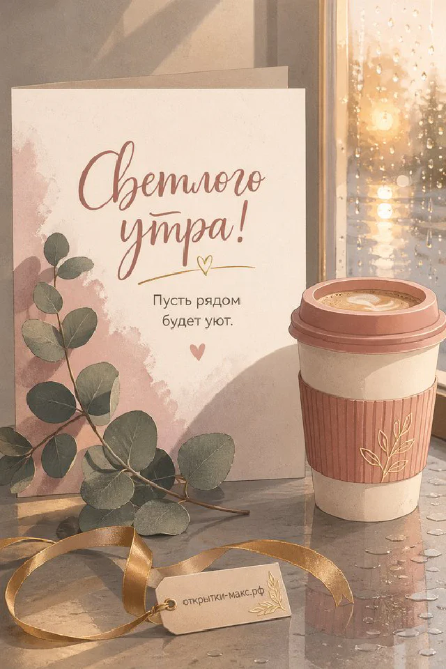 Кружка кофе и печенье на книге рядом с вязаным пледом у заснеженного окна — вариант 2