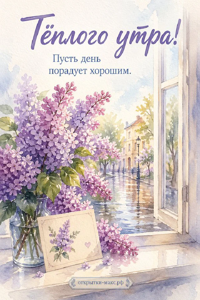 Тёмно-красная роза рядом с чашкой капучино у окна, лавандовая рамка с цветами и сиреневое сердце под чашкой — вариант 5