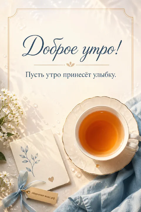 Кремовая карточка с цветочной рамкой и солнечными бликами