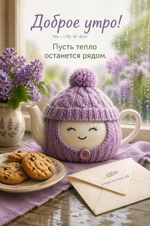 Цветущая яблоня за окном и чашка чая на белом подоконнике