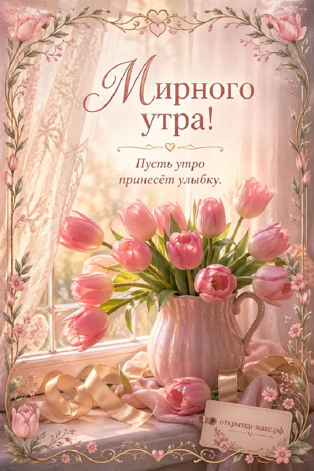 Оранжевая тыква на полу у окна, клетчатый сине-бежевый плед, маленькая ваза с цветами на тумбочке, лиственная рамка — вариант 3