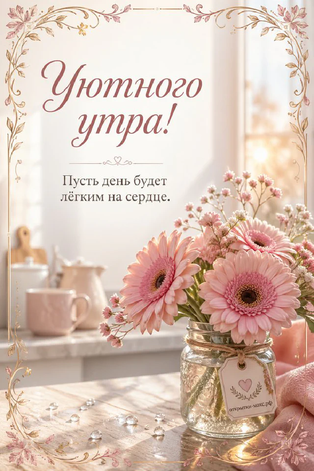 Розовый чайник с кружкой чая и имбирным печеньем на деревянном столе рядом с фонарём у зимнего окна — вариант 3