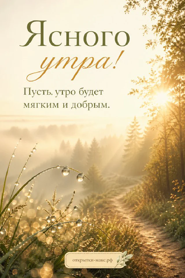 Розовая чашка чая с печеньем и открытка на подоконнике, за окном осенний дождь и зелёные деревья — вариант 3