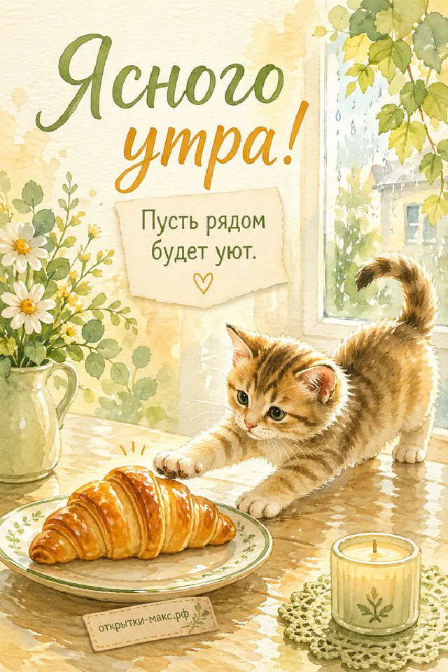 Белая карточка с розовой каллиграфией рядом с чашкой капучино и зелёной веткой эвкалипта на сером фоне — вариант 3