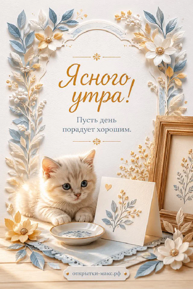 Раскрытая книга с осенним листом клёна, чашка кофе и ветки лаванды в окружении цветочного венка — вариант 2
