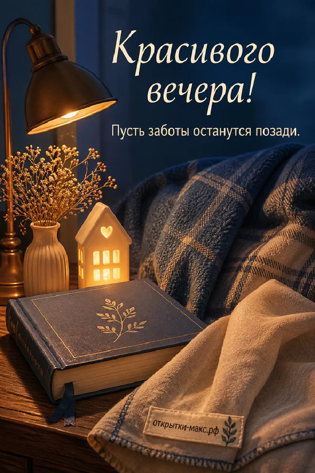 Акварельная иллюстрация: чашка чая на подоконнике у окна с видом на закатный город и огни вечерних улиц — вариант 8