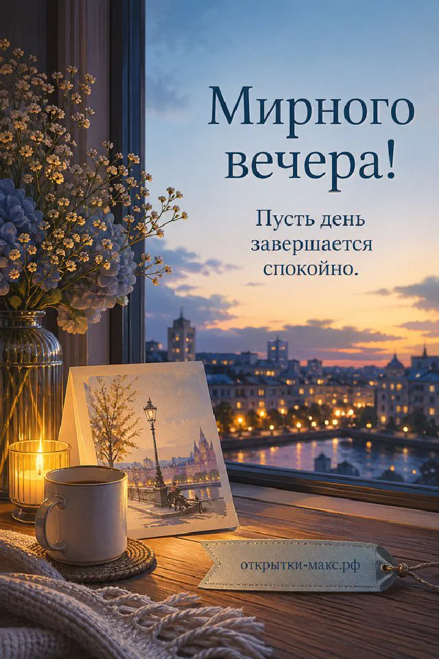 Настольный блокнот с листиком декора, кружка чая и ваза с белыми полевыми цветами на деревянном столе у окна — вариант 7