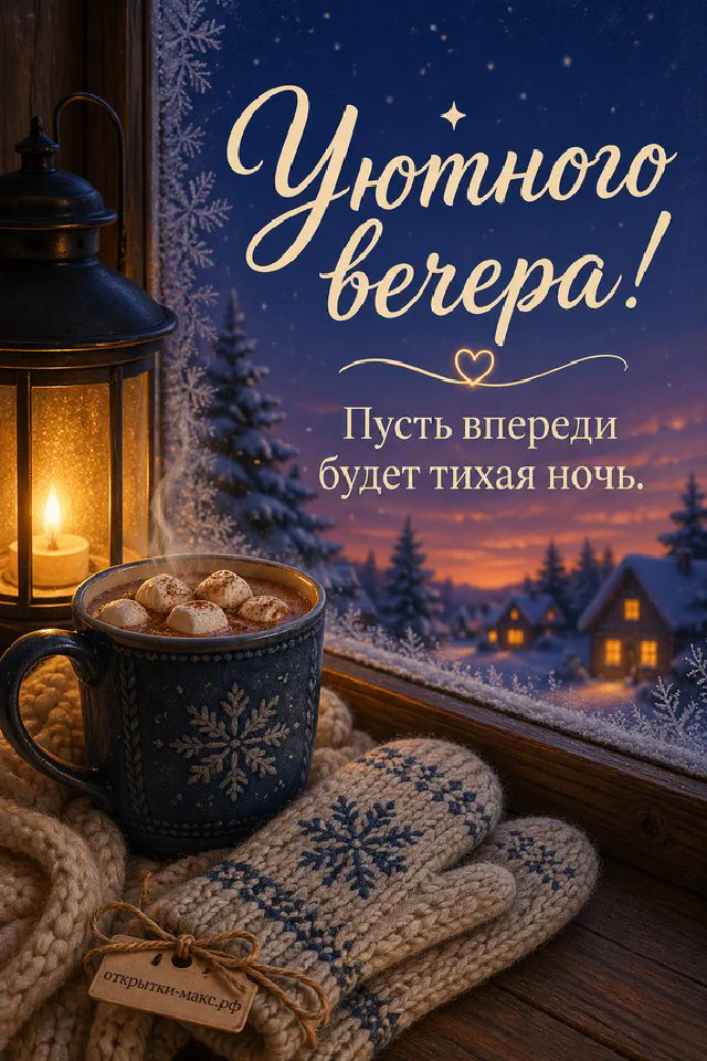 Чашка чая и белые цветы на балконе с видом на закат в орнаментальной рамке — вариант 7