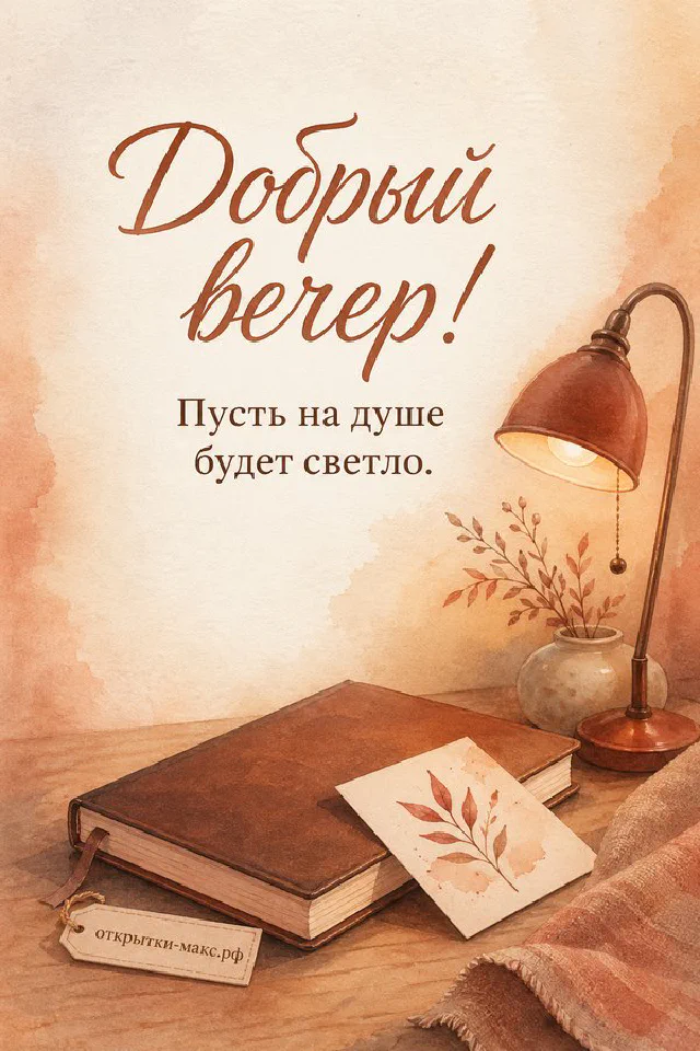 Голубая кружка чая с нарисованной улыбкой, печенье в форме сердца и мягкий плед на деревянном столике — вариант 6