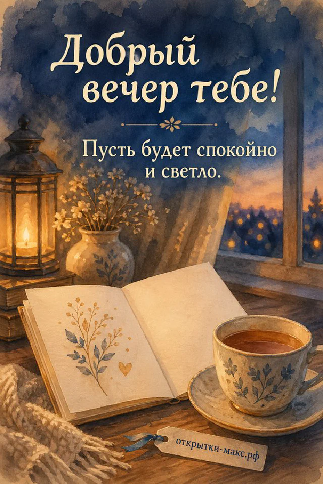 Чашка чая с золотым сердечком на книгах рядом с настольным календарём и вазой на зелёном пледе в тёплом свете — вариант 2