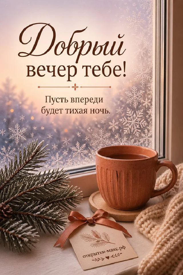 Фарфоровый кувшин с белыми ромашками и голубыми цветами, рядом свеча-фонарик на подоконнике — вариант 2