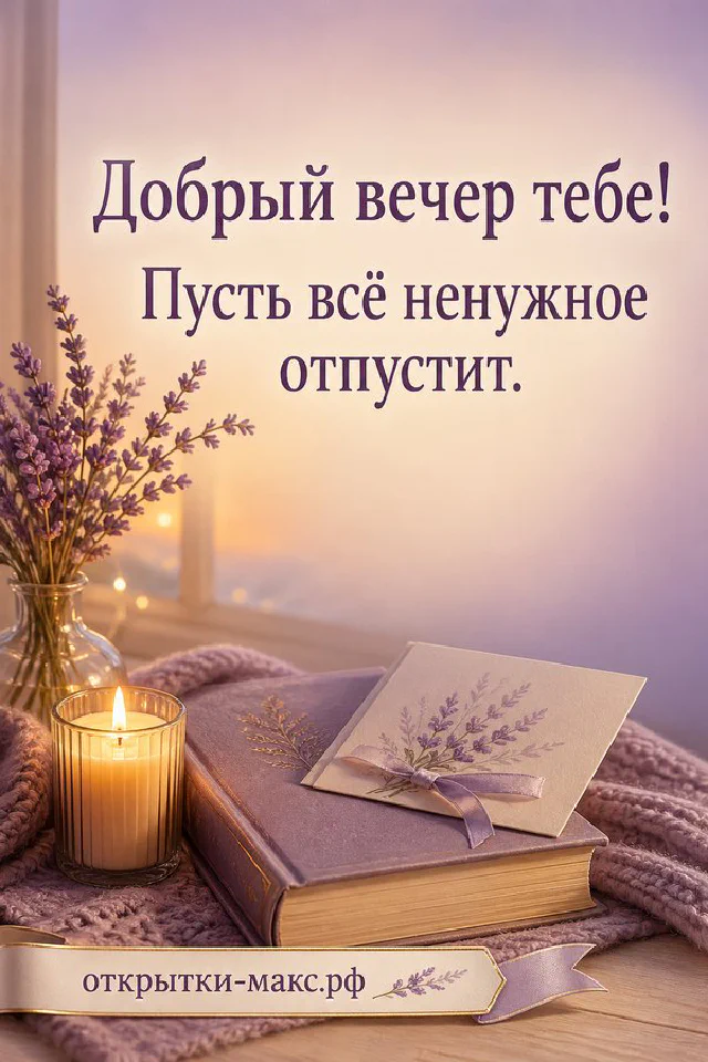 Чашка чая с блюдцем у розовой настольной лампы, рядом ваза с цветами, за окном закатное небо — вариант 7