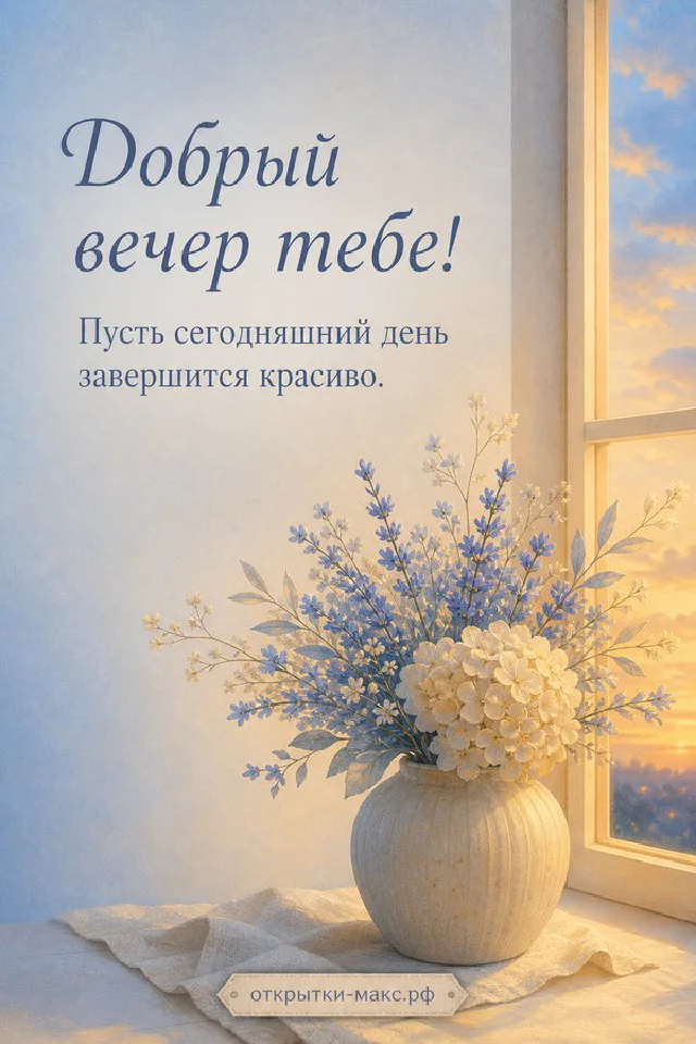 Фарфоровая чашка чая на стопке книг у ночного окна со звёздным небом, рядом ветка плюща с золотыми огнями — вариант 6