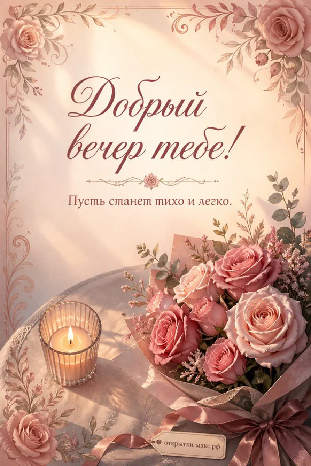 Маленький котёнок лежит в мягком розовом пледе, рядом домашние тапочки с сердечком и розовая кружка кофе — вариант 4