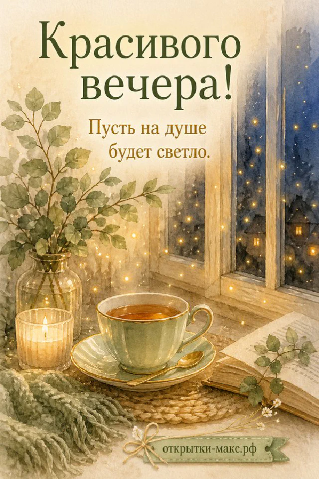 Две керамические кружки с кофе и горящая свеча на деревянном столе у окна с видом на оранжевый закат — вариант 2