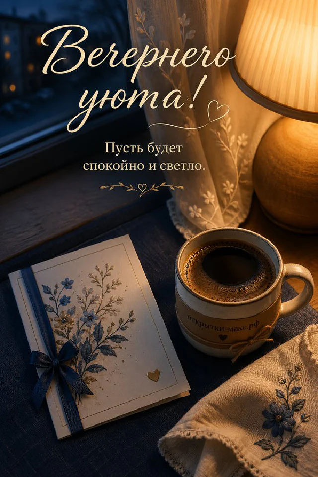 Книга с декоративным светящимся домиком на клетчатом пледе на фоне тёмного звёздного неба — вариант 2