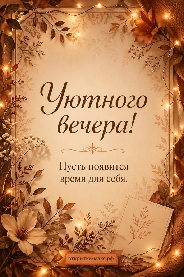 Книга с гравюрой листа и маленький светящийся ночник на тёмном синем фоне с пледом — вариант 7