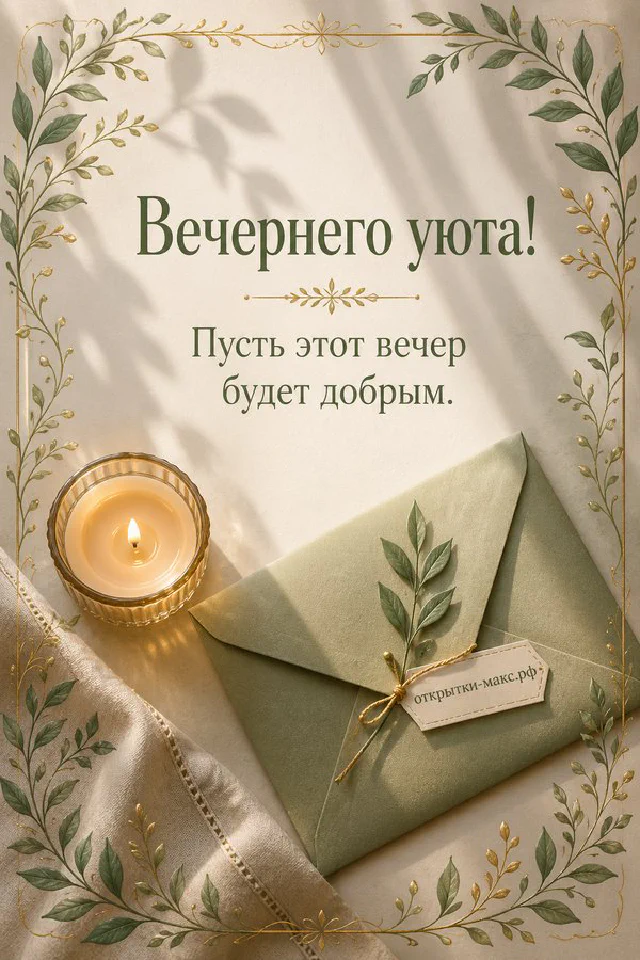Синяя книга с золотым цветочным рисунком, клетчатый плед и настольная лампа с чашкой чая — вариант 3