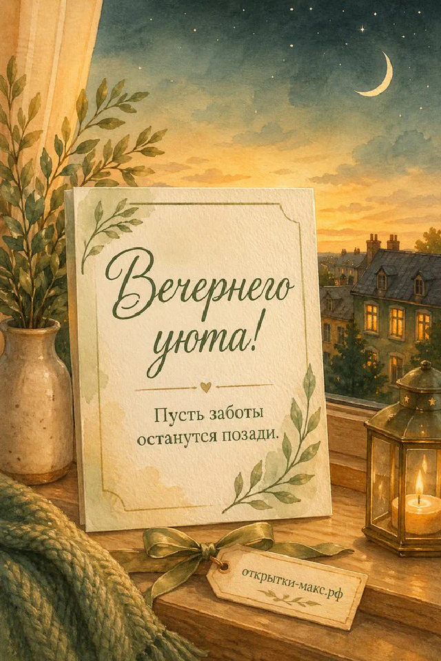 Тёмная книга с золотым цветком и луной, ночник и клетчатый плед на деревянном подносе — вариант 4