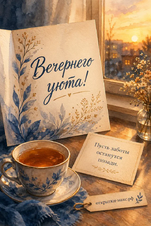 Тёмная книга с золотым цветком и луной, ночник и клетчатый плед на деревянном подносе — вариант 6