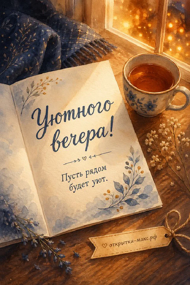 Большая фиолетовая кружка кофе с улыбающимися печеньями и гирляндой на фиолетовом фоне — вариант 3