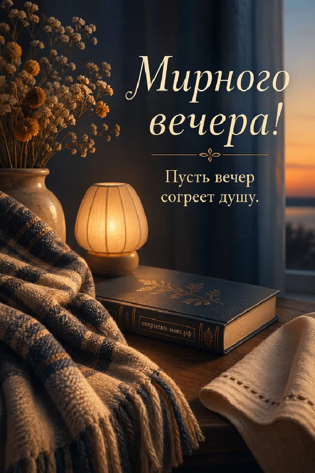 Зелёный конверт с деревянным сердечком, горящая свеча в стакане и ваза с белыми цветами на кружевной салфетке — вариант 4