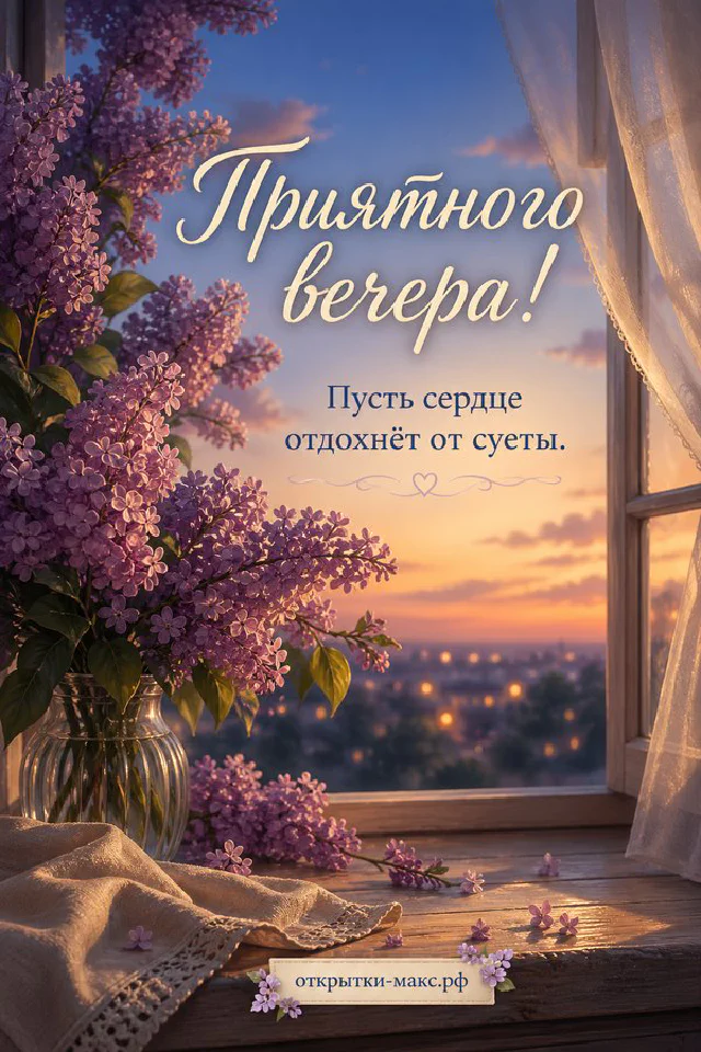 Котёнок спит в розовом тапочке с сердечком, рядом чашка чая и светящийся фонарик на розовом пледе — вариант 6