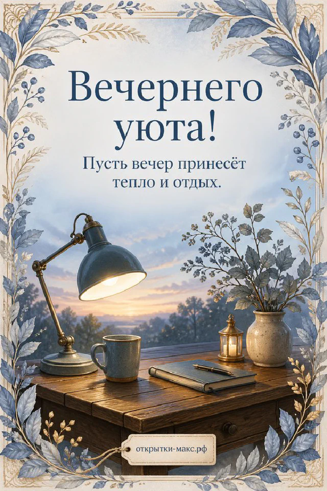 Кружка горячего чая, кожаный блокнот и наручные часы на клетчатом пледе с лавандой — вариант 8