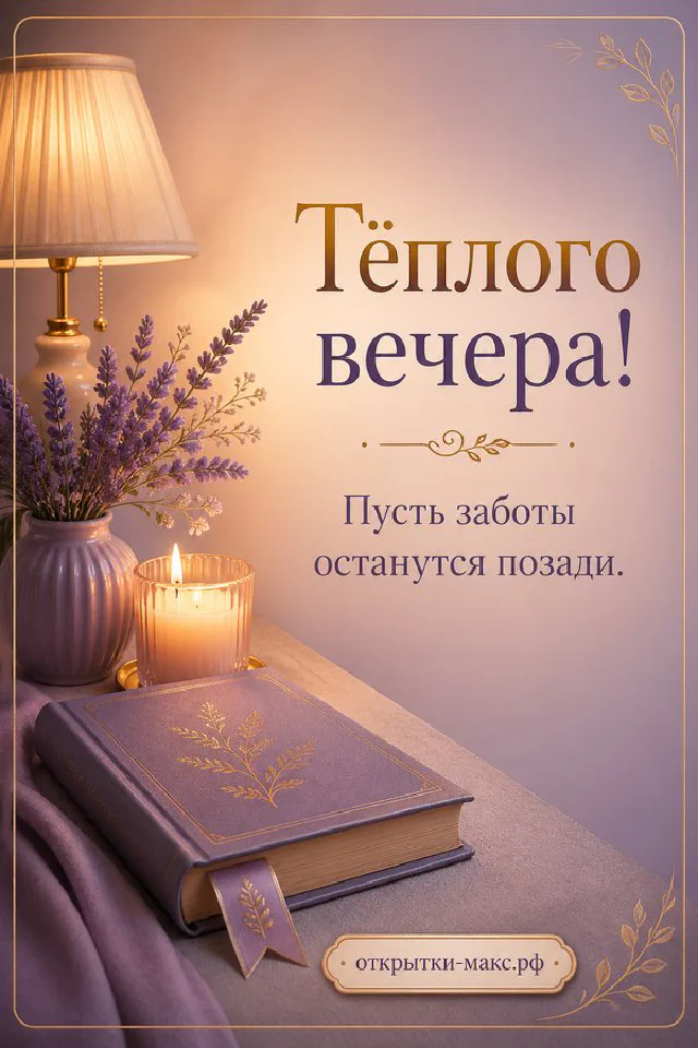 Настольная лампа, чашка чая и ваза с ветками на фоне осенних листьев — вариант 6