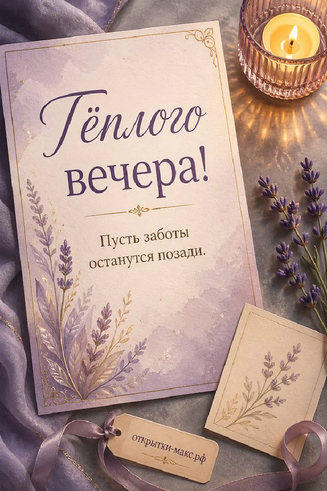 Настольная лампа, чашка чая и ваза с ветками на фоне осенних листьев — вариант 7
