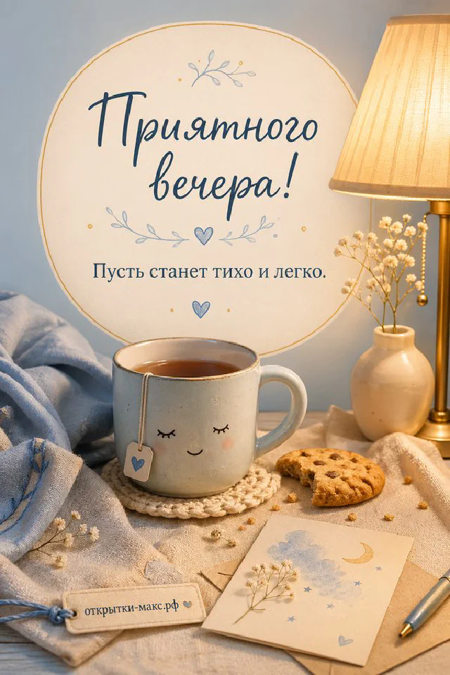 Розовая настольная лампа, книга, ваза с цветами и кружка на круглом столике на фоне узора из листьев — вариант 3