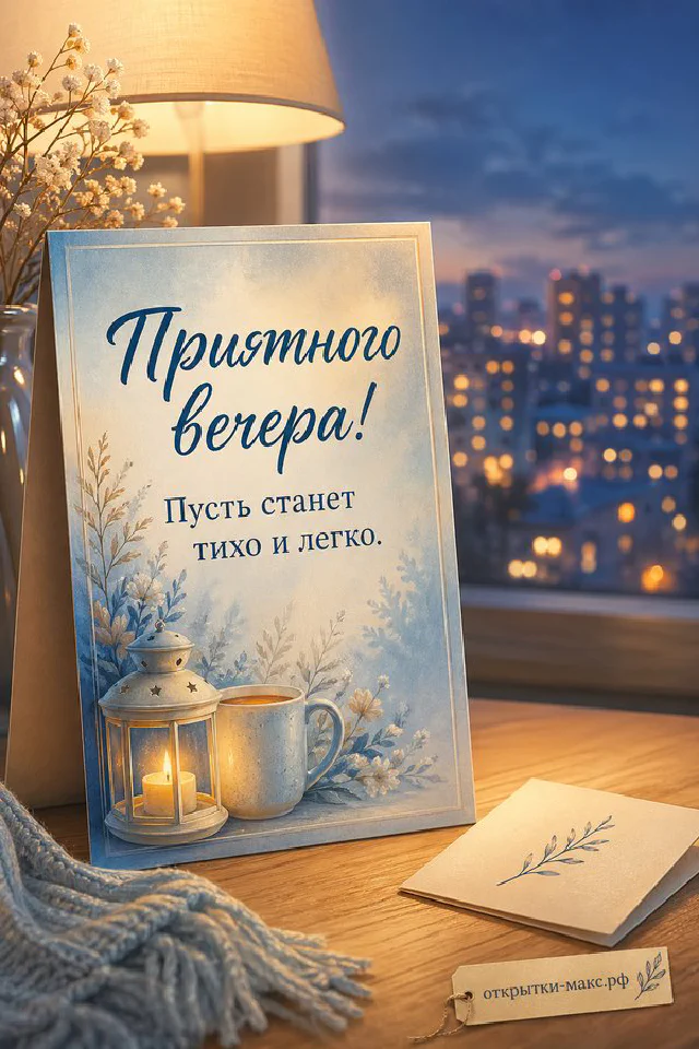Розовая настольная лампа, книга, ваза с цветами и кружка на круглом столике на фоне узора из листьев — вариант 7