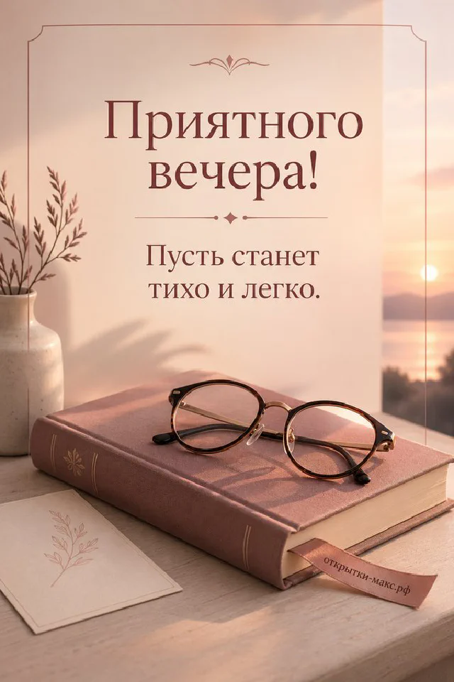 Розовая настольная лампа, книга, ваза с цветами и кружка на круглом столике на фоне узора из листьев — вариант 8