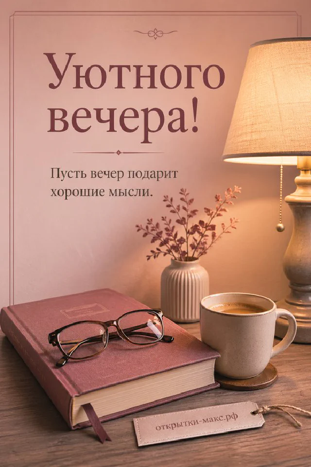 Раскрытая книга с лавандой, золотая свеча и чашка чая на фиолетовом фоне — вариант 3
