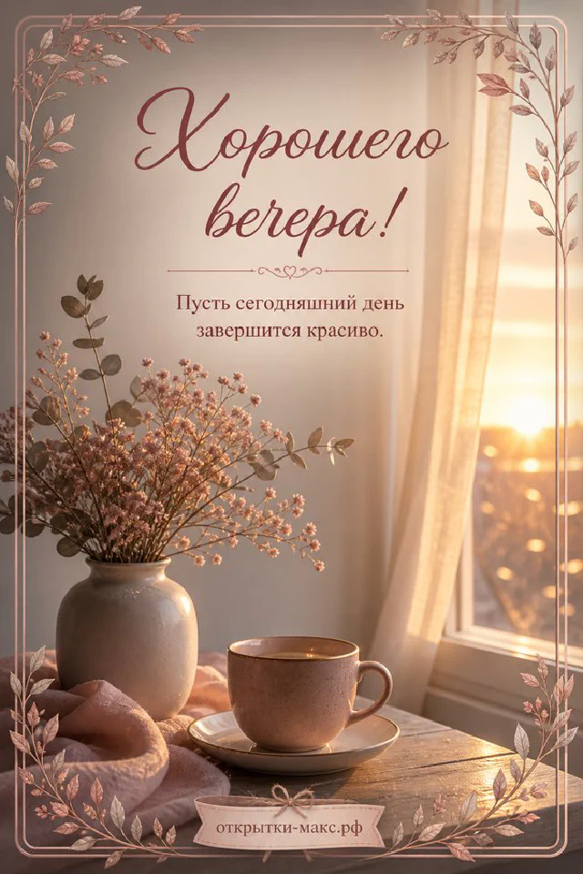 Открытка с надписью на фоне лаванды, рядом свеча и книга лилового цвета — вариант 3