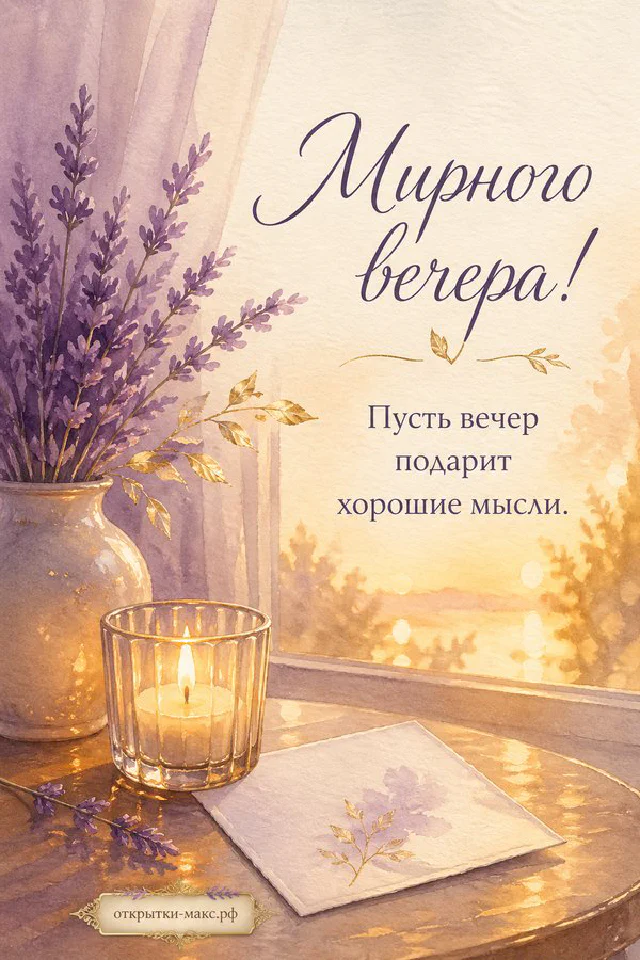 Большая кружка с улыбающейся мордочкой, печенье и горящая свеча на бежевом подносе с синим пледом — вариант 5