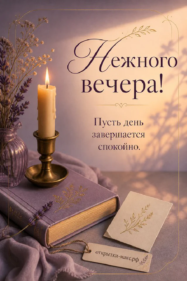 Букет лаванды и полевых цветов в стеклянной банке на деревянном подоконнике, за окном закат над рекой — вариант 2