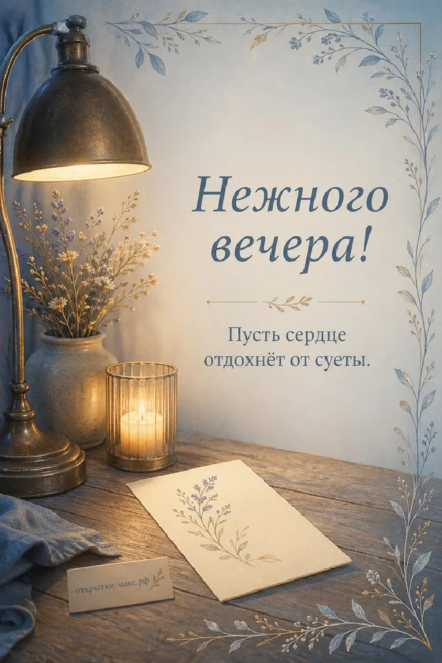 Большая полная луна над ночными крышами города, видимая через окно с вазой цветов и кружкой на подоконнике — вариант 8