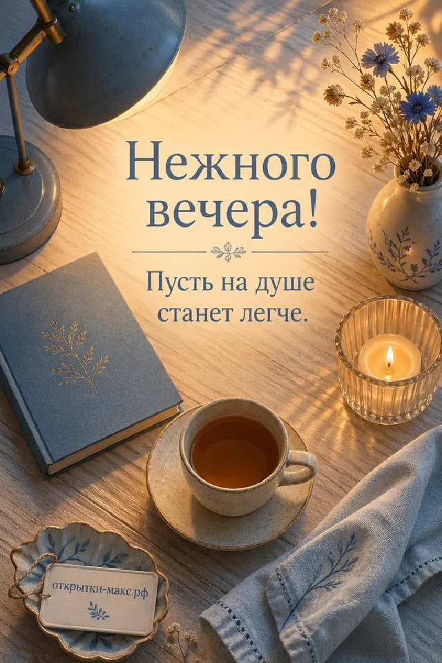 Рифлёная зелёная свеча на деревянном подоконнике с зимними ветками и открыткой-ёлочкой, снежный вид за окном — вариант 2