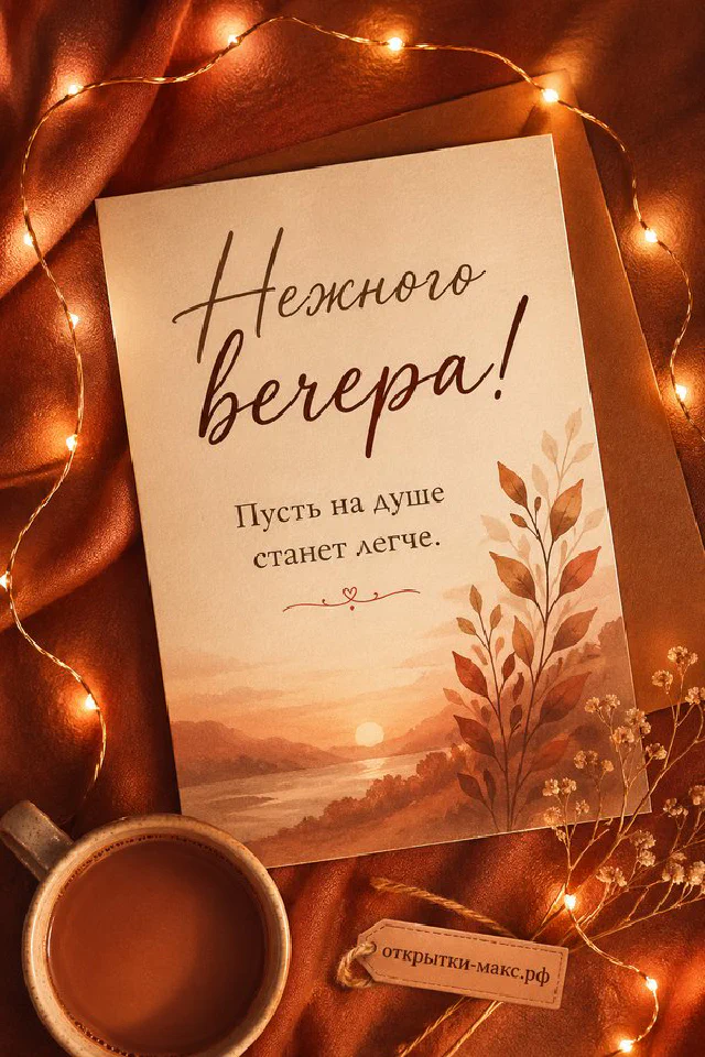 Рифлёная зелёная свеча на деревянном подоконнике с зимними ветками и открыткой-ёлочкой, снежный вид за окном — вариант 7