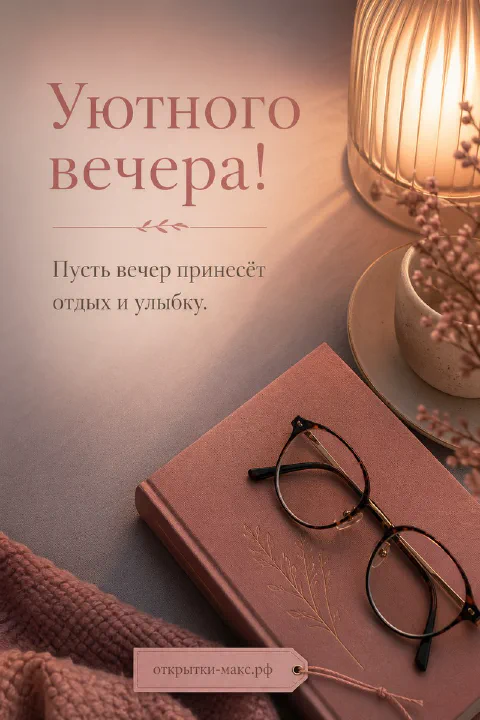 Розовая книга с очками, свеча и сухоцветы в нежно-розовых тонах