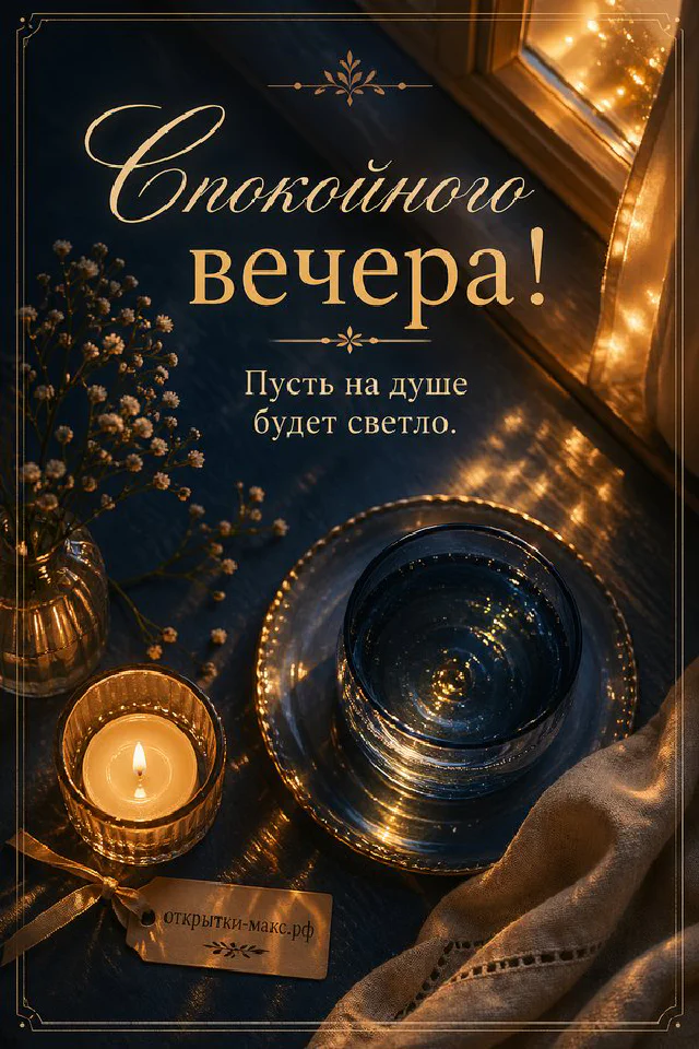 Кружка какао с зефирками и варежки у заснеженного окна рядом со звёздным фонарём — вариант 5