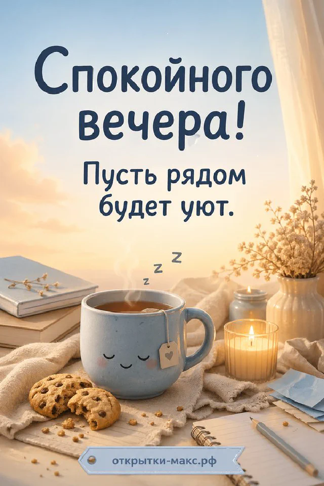 Улыбающееся круглое печенье в фиолетовой чашке рядом с лампой и лавандой — вариант 4
