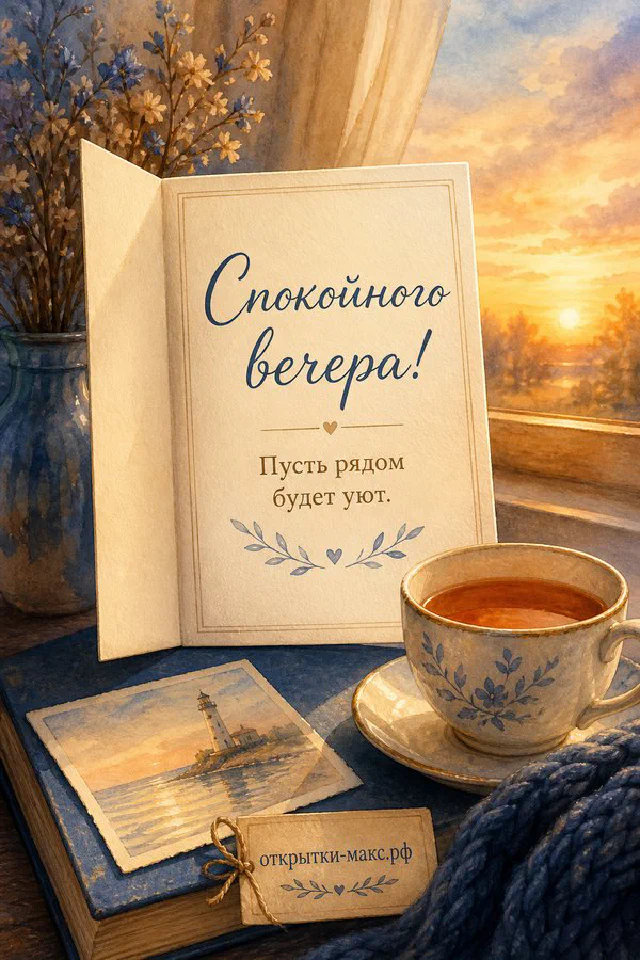 Улыбающееся круглое печенье в фиолетовой чашке рядом с лампой и лавандой — вариант 6