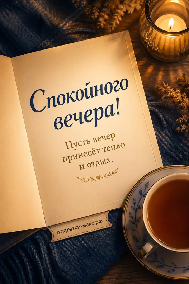Большая кружка чая с ромашкой у ночного окна, оранжевая лампа и ваза с ромашками — вариант 6