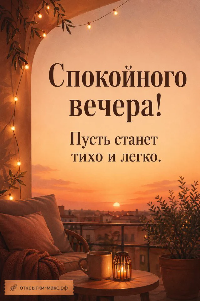 Блокнот с веточкой, горящая свеча в стакане и гирлянда у дождливого окна ночью — вариант 3