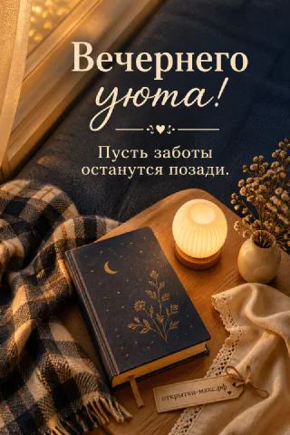 Тёмная книга с золотым рисунком луны и растений, круглый молочный ночник и вазочка с сухоцветами на деревянном подносе