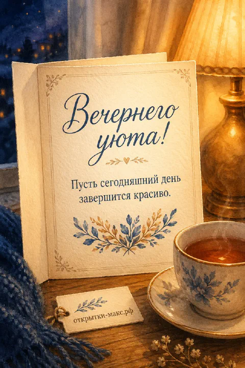 Свеча, книга и мягкая открытка на спокойном фоне