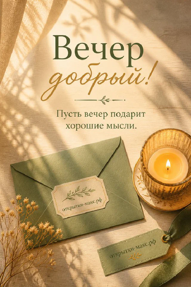 Горящая сиреневая свеча на золотом блюдце, лиловая книга с закладкой и акварельная открытка с закатом на столе — вариант 6
